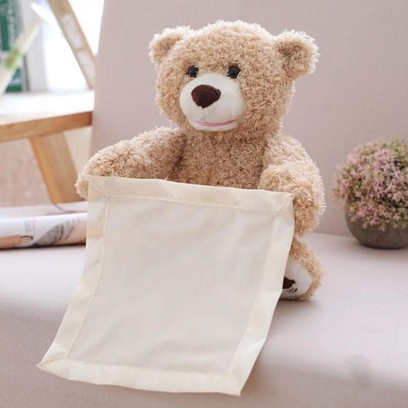 CooBear Plyšový interaktivní medvídek s hrou na schovávanou kukačku pro batolata