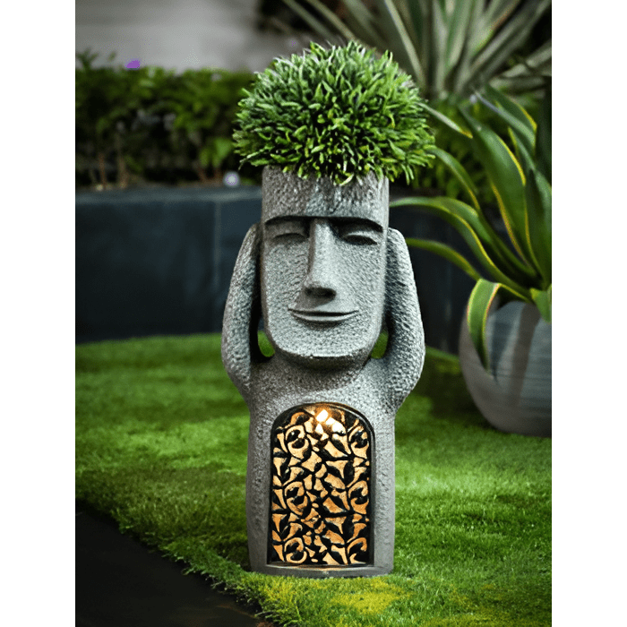 Trio Enchanté de Statues de Jardin en Résine Solaire pour une Atmosphère Envoûtante
