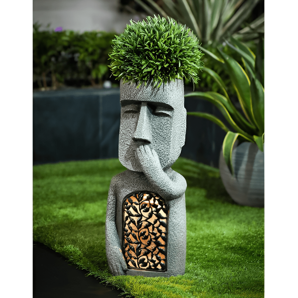 Trio Enchanté de Statues de Jardin en Résine Solaire pour une Atmosphère Envoûtante