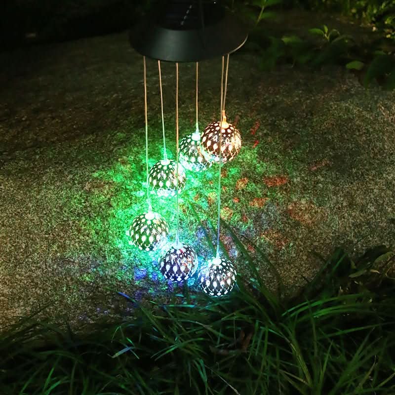 Aurelia Solar Wind Chime for Garden Elegance and Sustainability