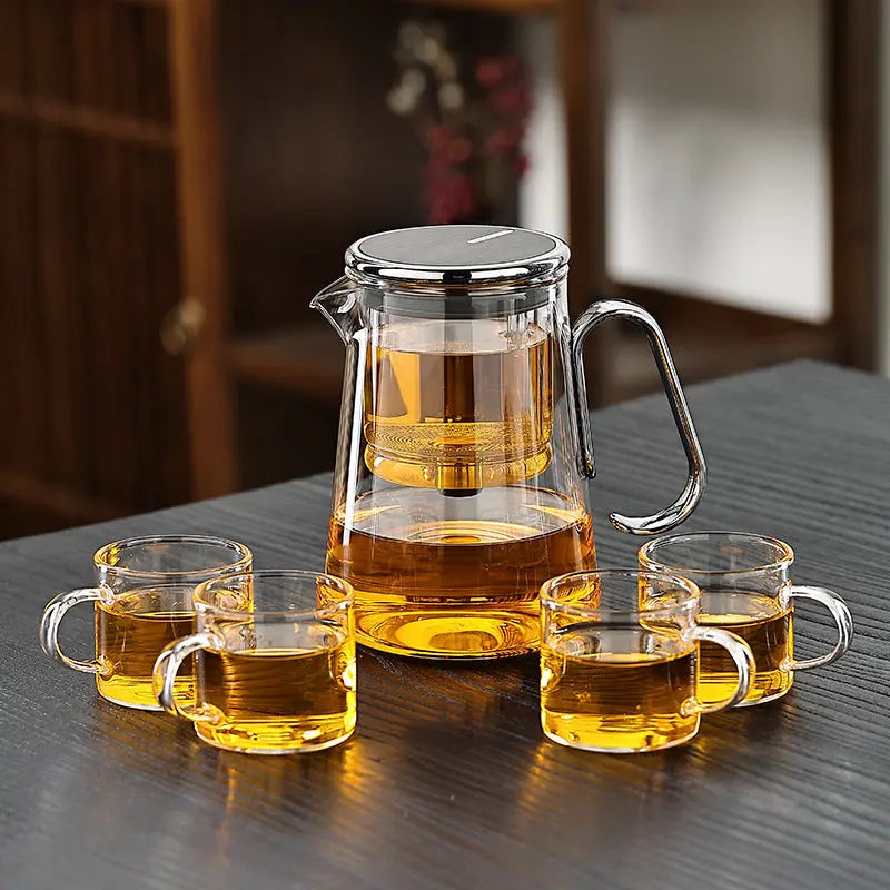 700Ml Borosilicate Glass Teapot With Magnetic Filter For Loose Tea Kitchen