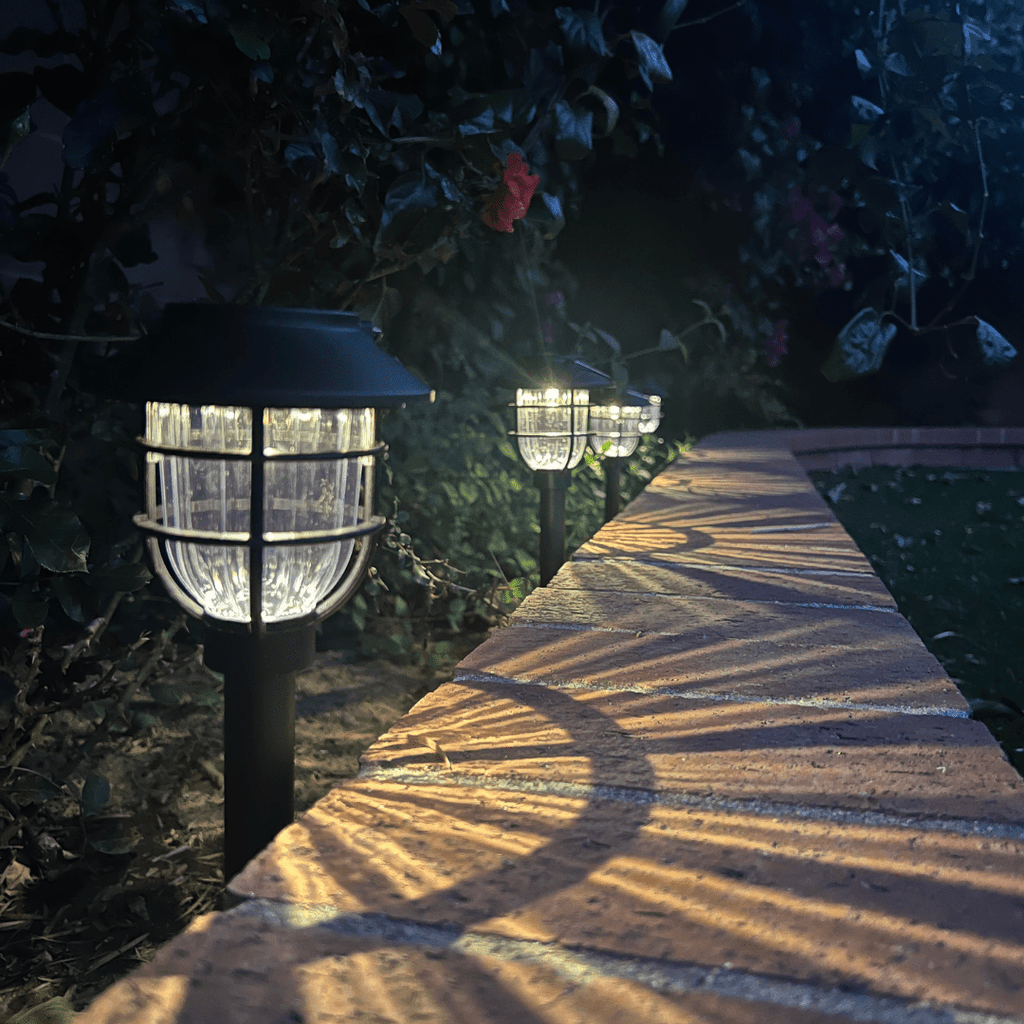 LuminaTrail Solar Powered LED Garden Path Lights for Outdoor Safety