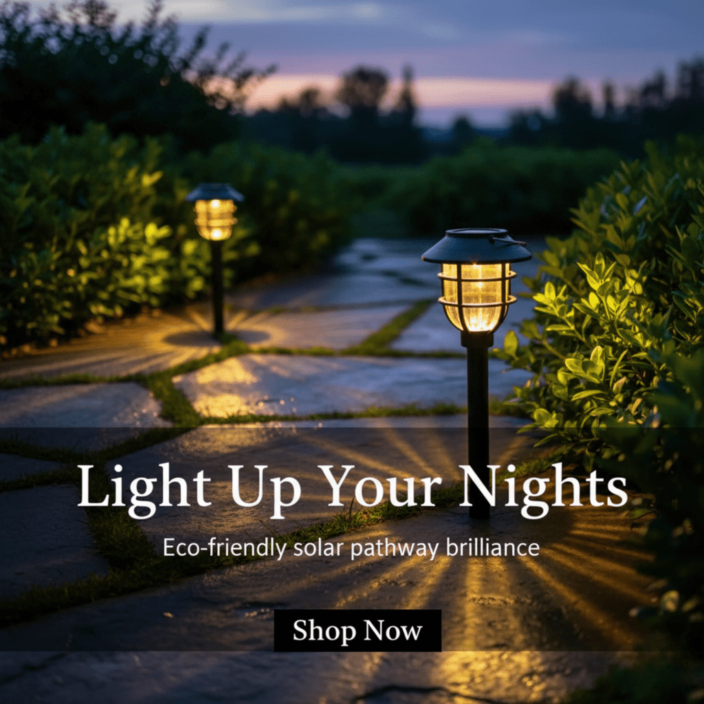 LuminaTrail Solar Powered LED Garden Path Lights for Outdoor Safety