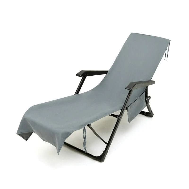 LoungeMate Deckchair Towel With Pockets And Non Slip Grip