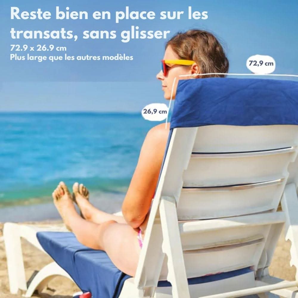 LoungeMate Deckchair Towel With Pockets And Non Slip Grip