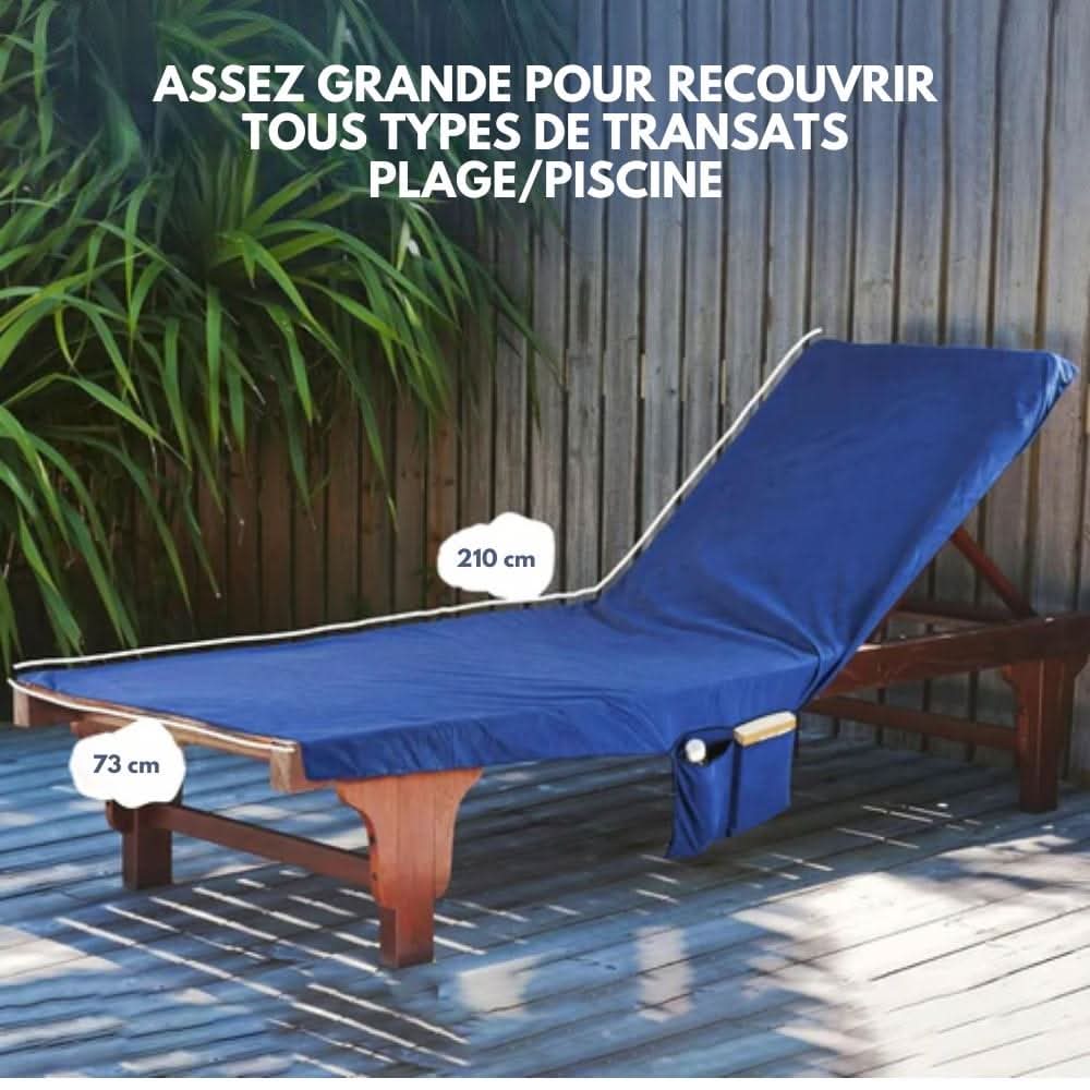 LoungeMate Deckchair Towel With Pockets And Non Slip Grip