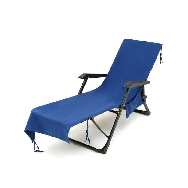 LoungeMate Deckchair Towel With Pockets And Non Slip Grip
