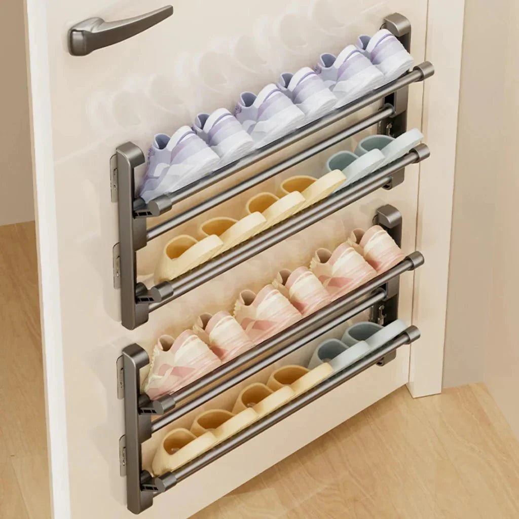 Vertical Shoe Organizer With Drainage For Space Saving Storage