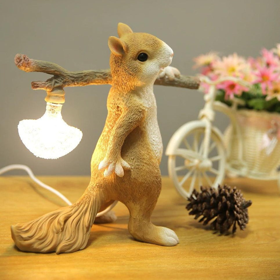 AcornGlow | Whimsical Squirrel Lamp