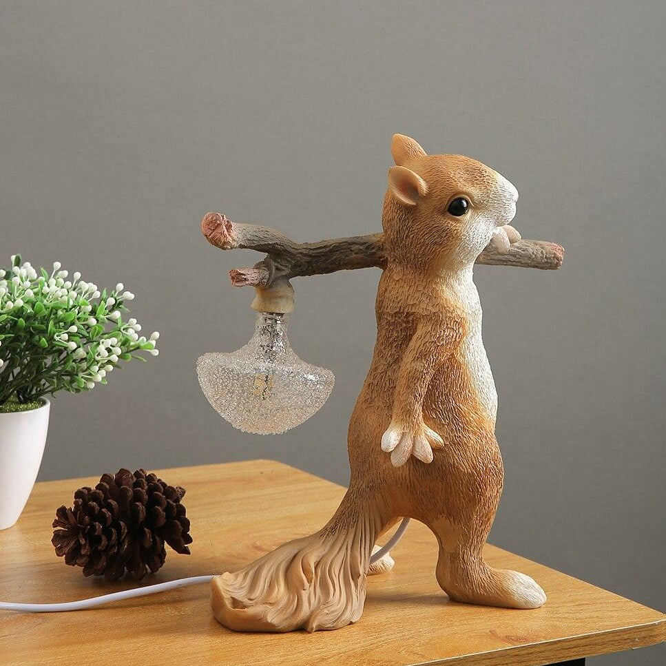 AcornGlow | Whimsical Squirrel Lamp