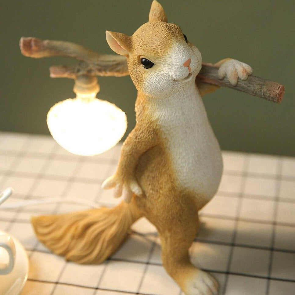 AcornGlow | Whimsical Squirrel Lamp