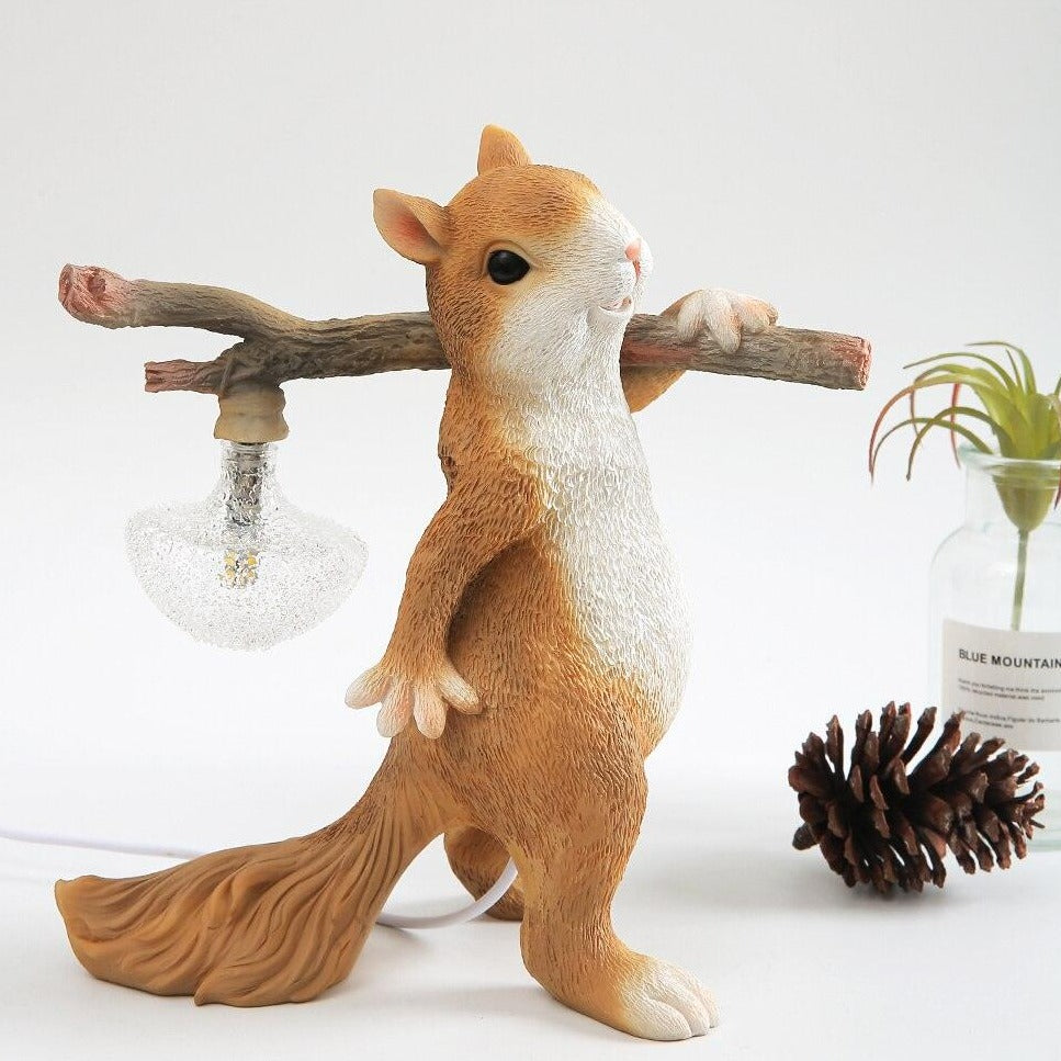 AcornGlow | Whimsical Squirrel Lamp