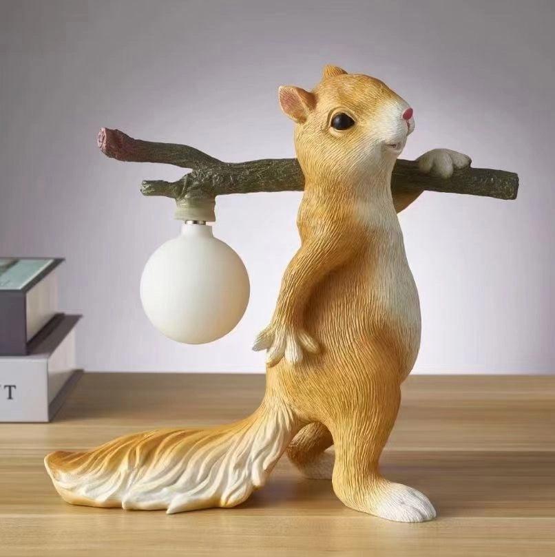 AcornGlow | Whimsical Squirrel Lamp