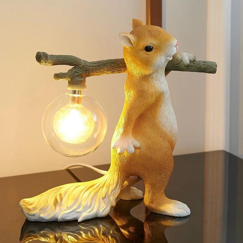 AcornGlow | Whimsical Squirrel Lamp