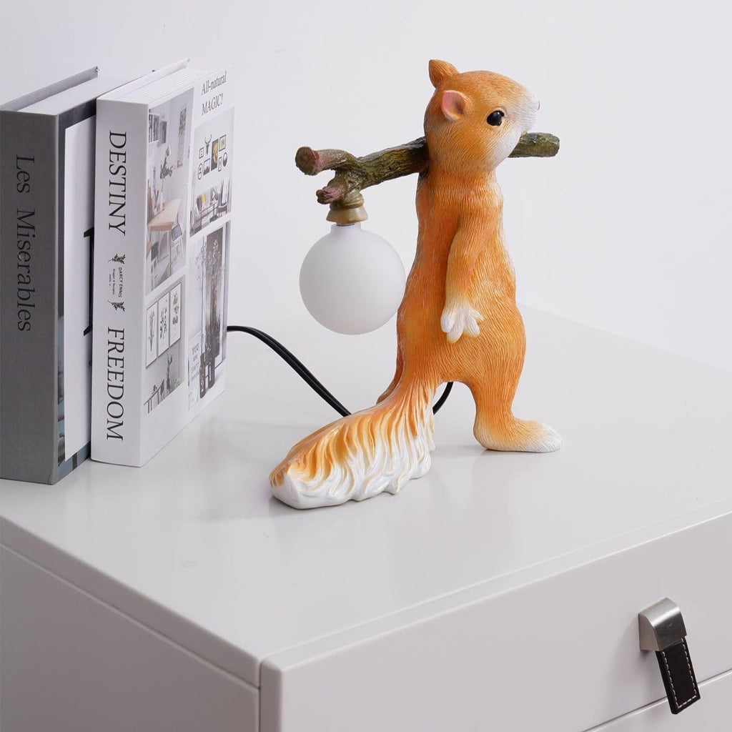 AcornGlow | Whimsical Squirrel Lamp