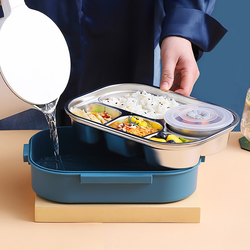 Boîte à déjeuner en acier inoxydable Aurora Thermo pour le travail, l'école et les voyages | Fervei