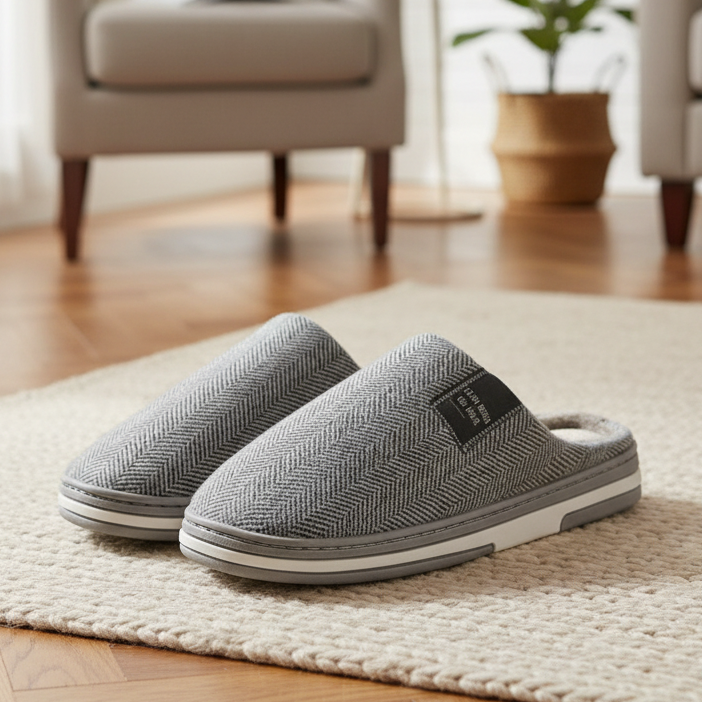 AuroraStep Footwear Stylish Men's Slippers for Warm Feet