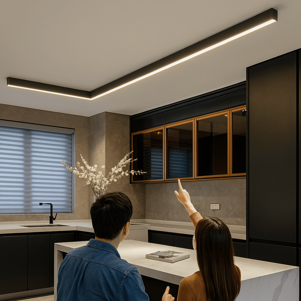 FjordGlow Minimalist Nordic LED Ceiling Light Fixture For Modern Spaces