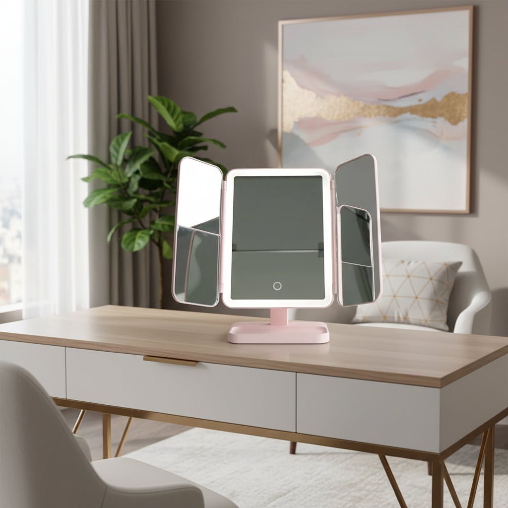 LumaVue LED Makeup Mirror With Adjustable Lighting And Precise Magnification