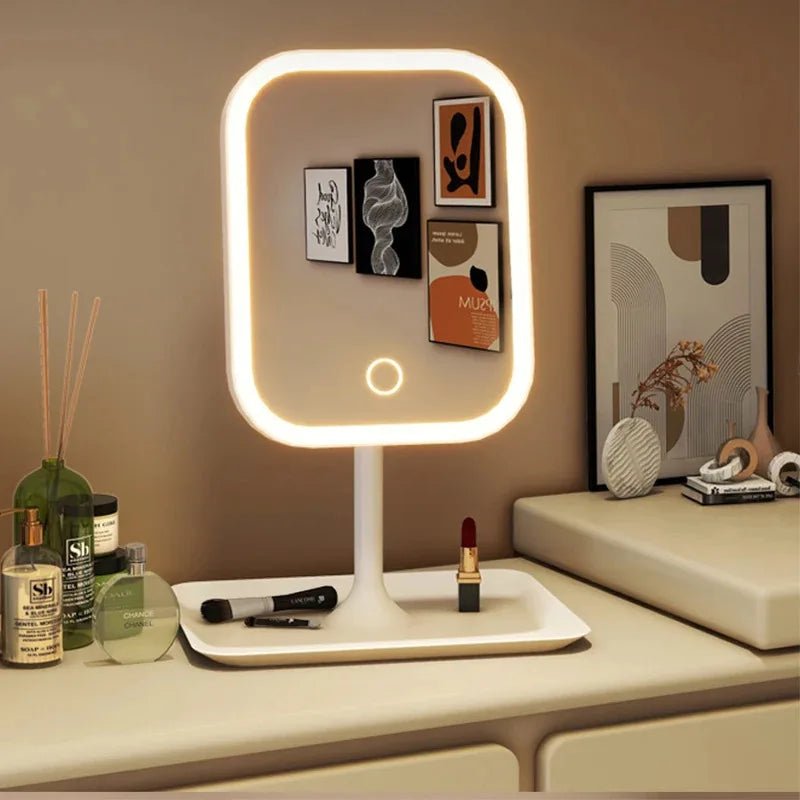 LuminaGlow LED Cosmetic Mirror With Touch Control And 3 Light Modes