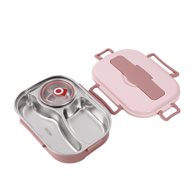 Lunchbox Aurora in Acciaio Inossidabile Con Scomparti Per Pasti Freschi e Gustosi
