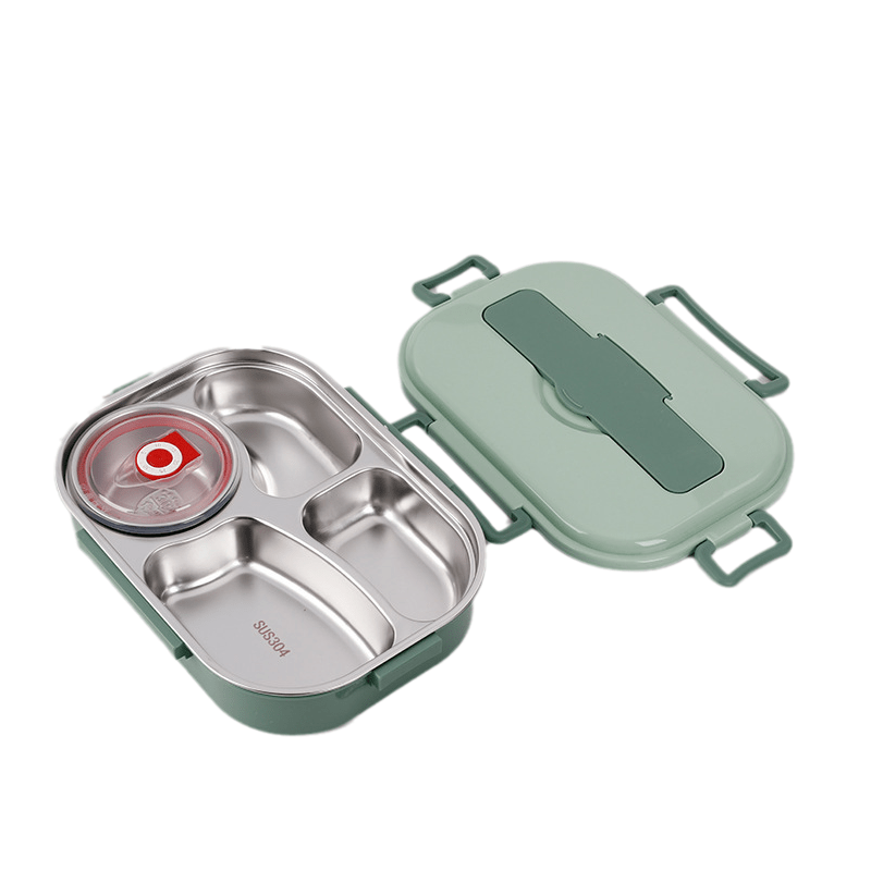 Lunchbox Aurora in Acciaio Inossidabile Con Scomparti Per Pasti Freschi e Gustosi