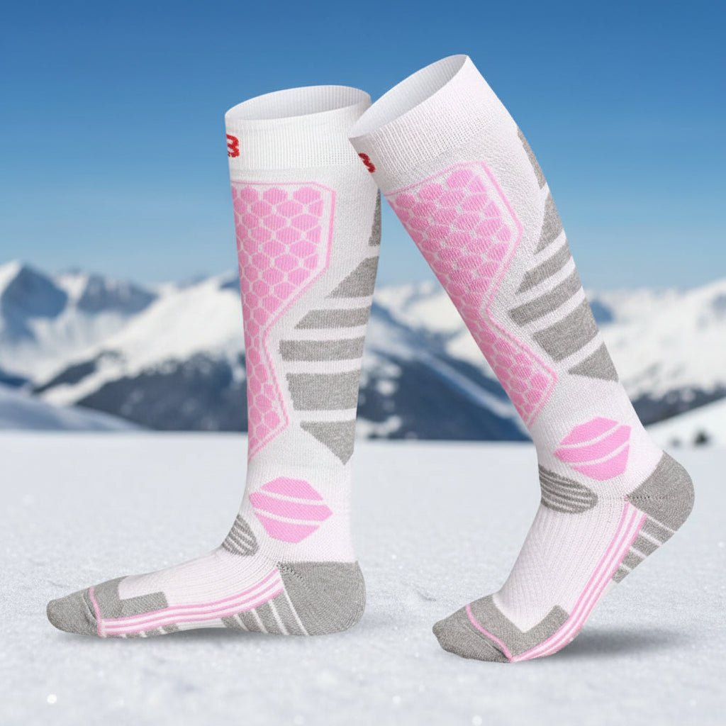 Dolgu, Kompresyon ve Diz Boyu Sıcaklık Sağlayan FrostStride Termal Kayak Çorapları