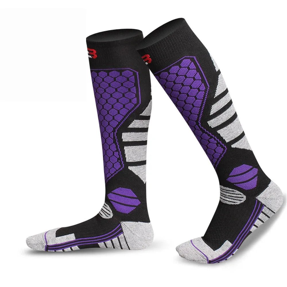 Dolgu, Kompresyon ve Diz Boyu Sıcaklık Sağlayan FrostStride Termal Kayak Çorapları