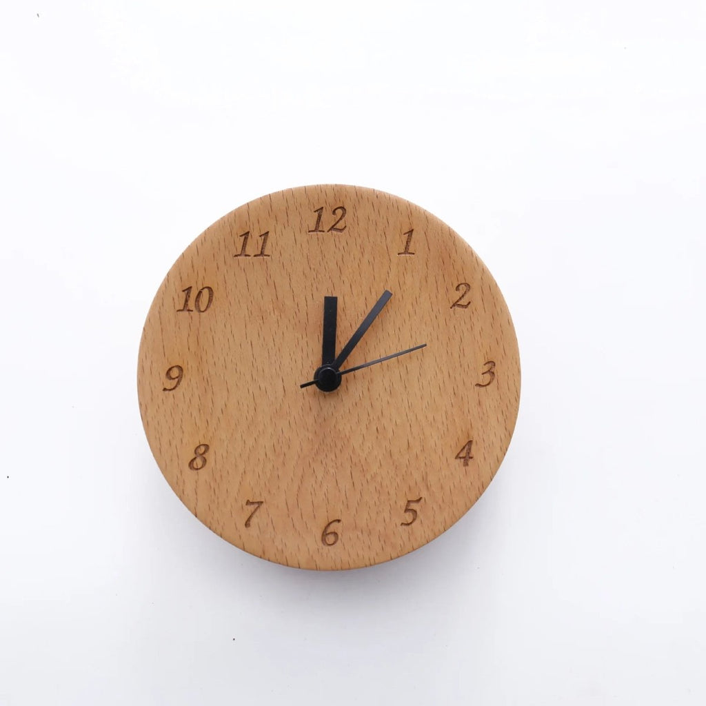 Nordwood Elegant Beech Wood Alarm Clock For A Stylish Home