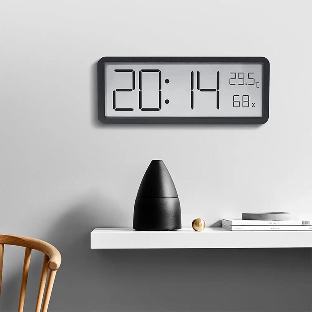 LyraTime große digitale Wanduhr mit LED-Anzeige und Klimasensor