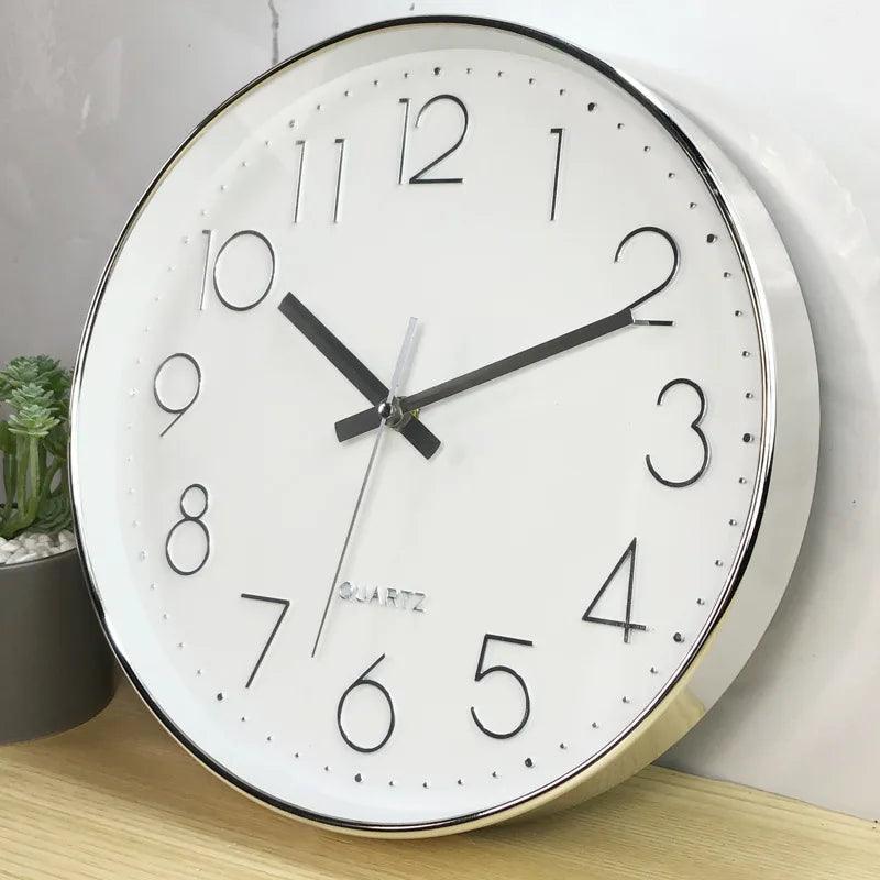 TranquilTime 12-Inch Silent Non-Ticking Wall Clock For Modern Decor