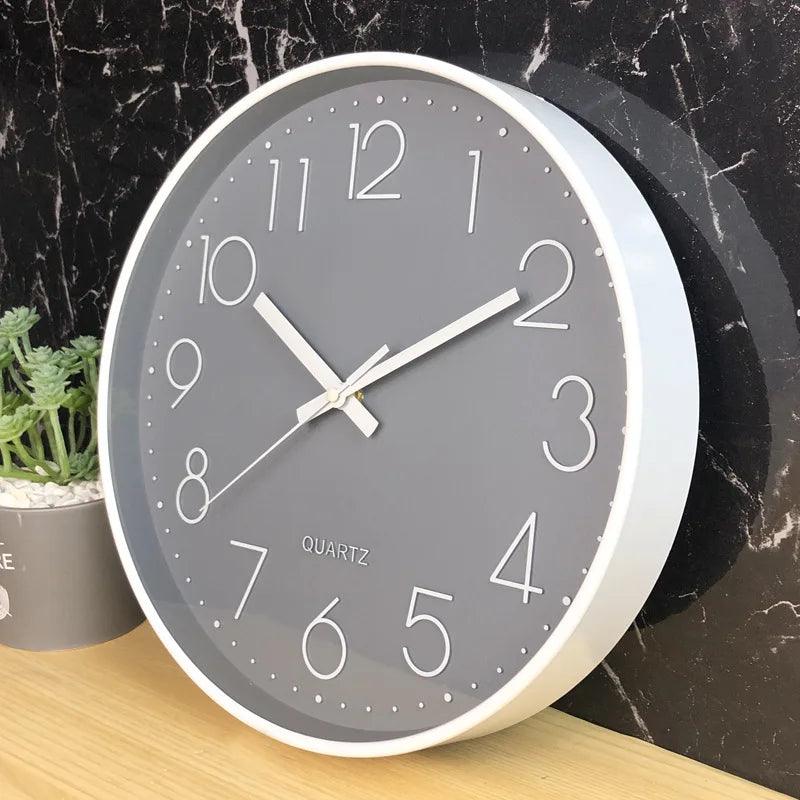 TranquilTime 12-Inch Silent Non-Ticking Wall Clock For Modern Decor