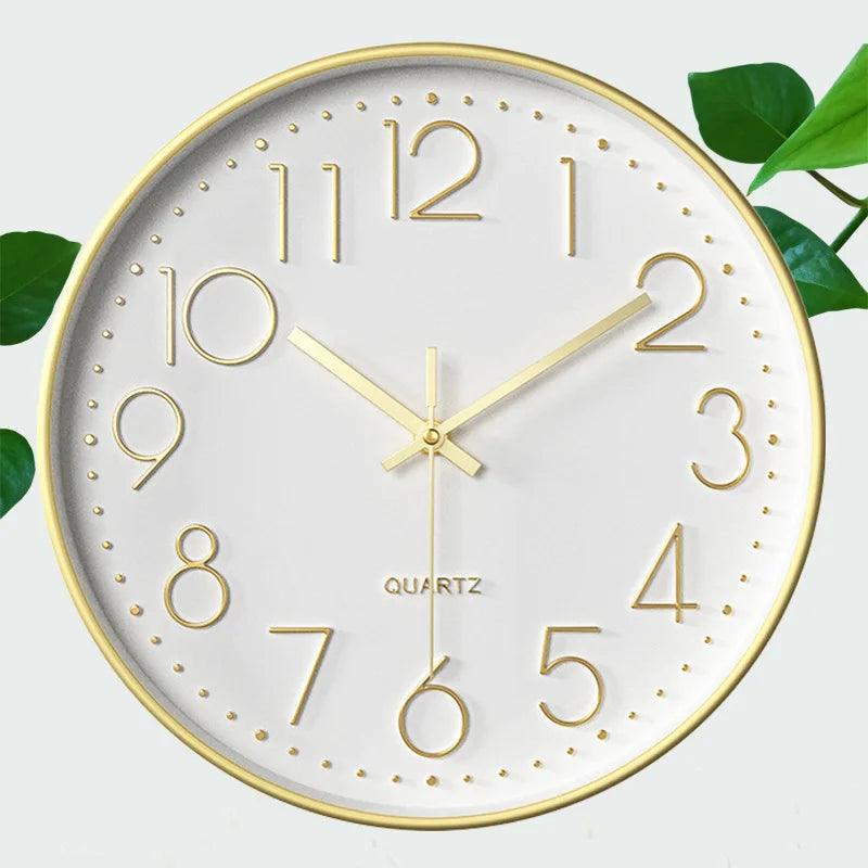 TranquilTime 12-Inch Silent Non-Ticking Wall Clock For Modern Decor