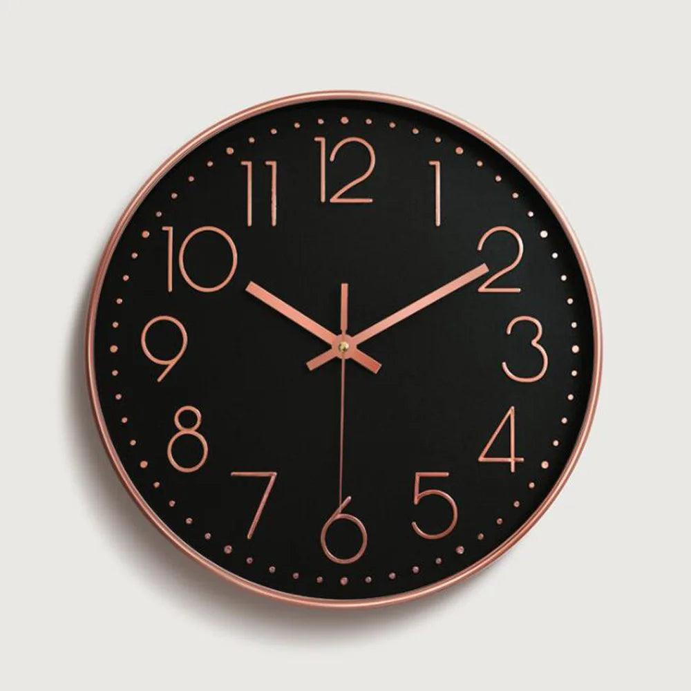 TranquilTime 12-Inch Silent Non-Ticking Wall Clock For Modern Decor