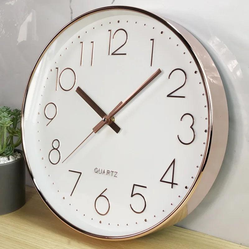 TranquilTime 12-Inch Silent Non-Ticking Wall Clock For Modern Decor