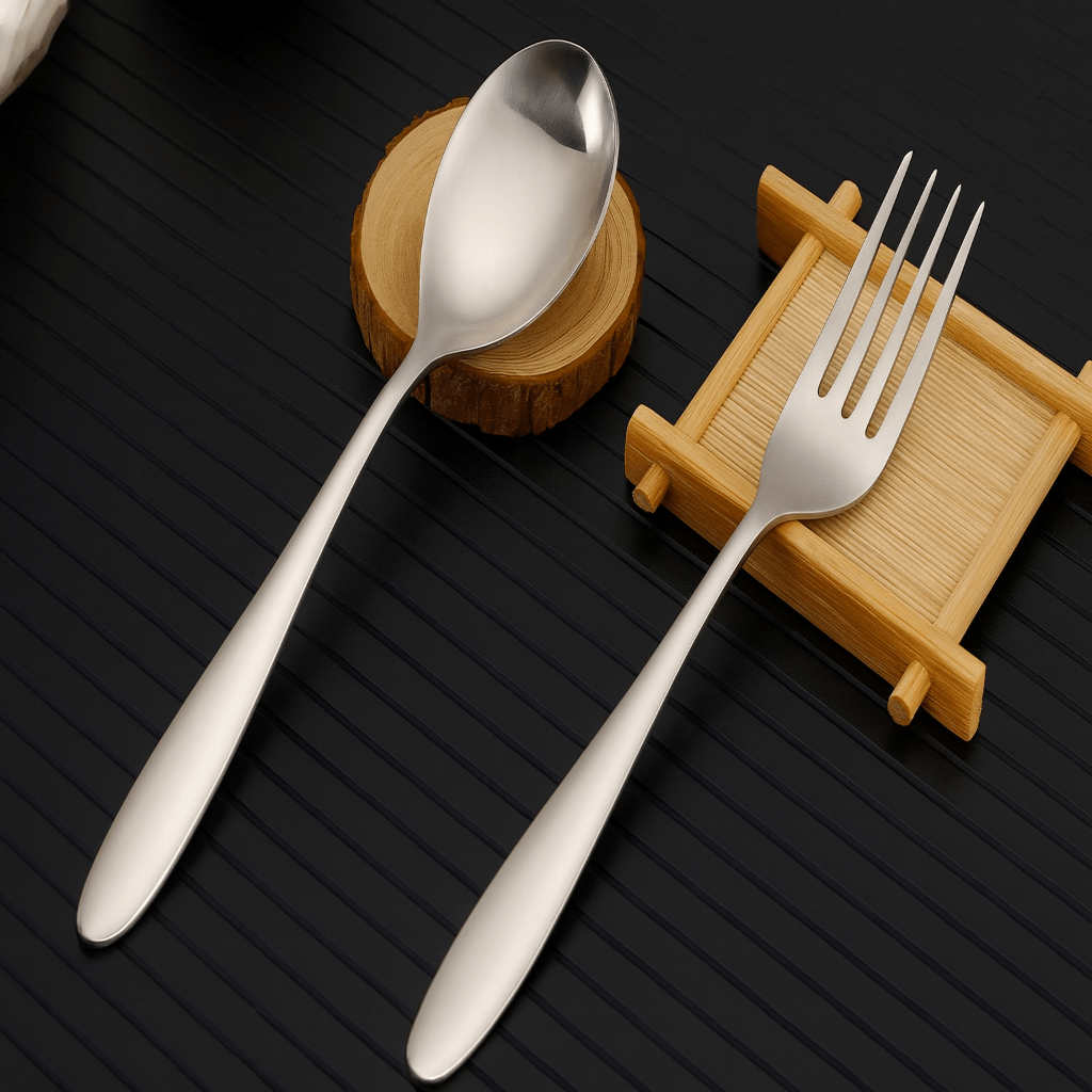 TrailNova Ultralight Titanium Cutlery Set for Camping and Trekking