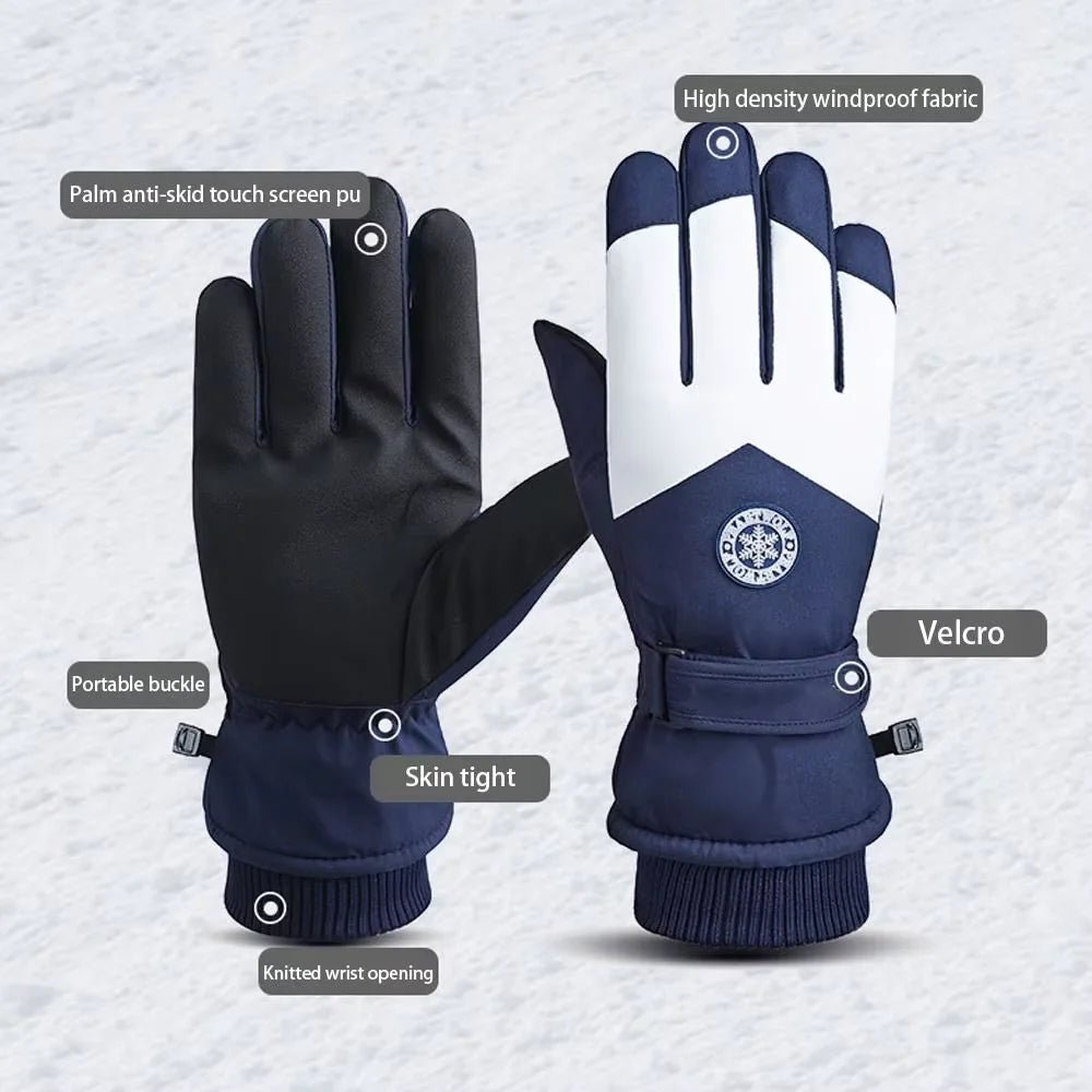 Frosttrail Thermal Winter Ski Gloves Waterproof Non Slip Touchscreen Compatible