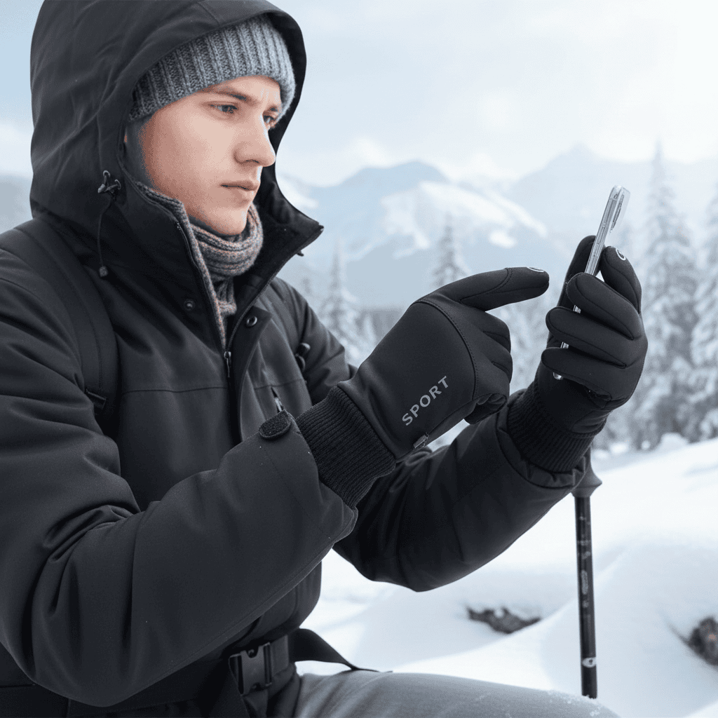 FrostGuard Thermal Touchscreen Gloves With Water Protection And Grip