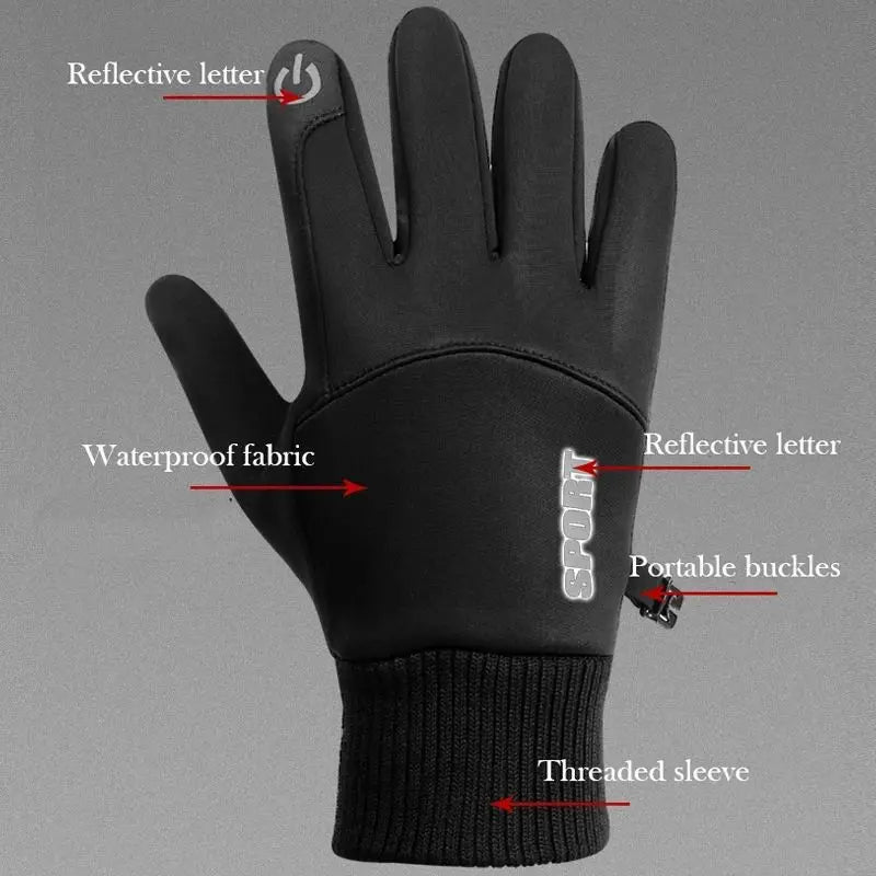 FrostGuard Thermal Touchscreen Gloves With Water Protection And Grip