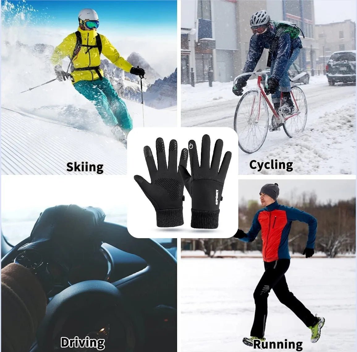 FrostGuard Thermal Touchscreen Gloves With Water Protection And Grip
