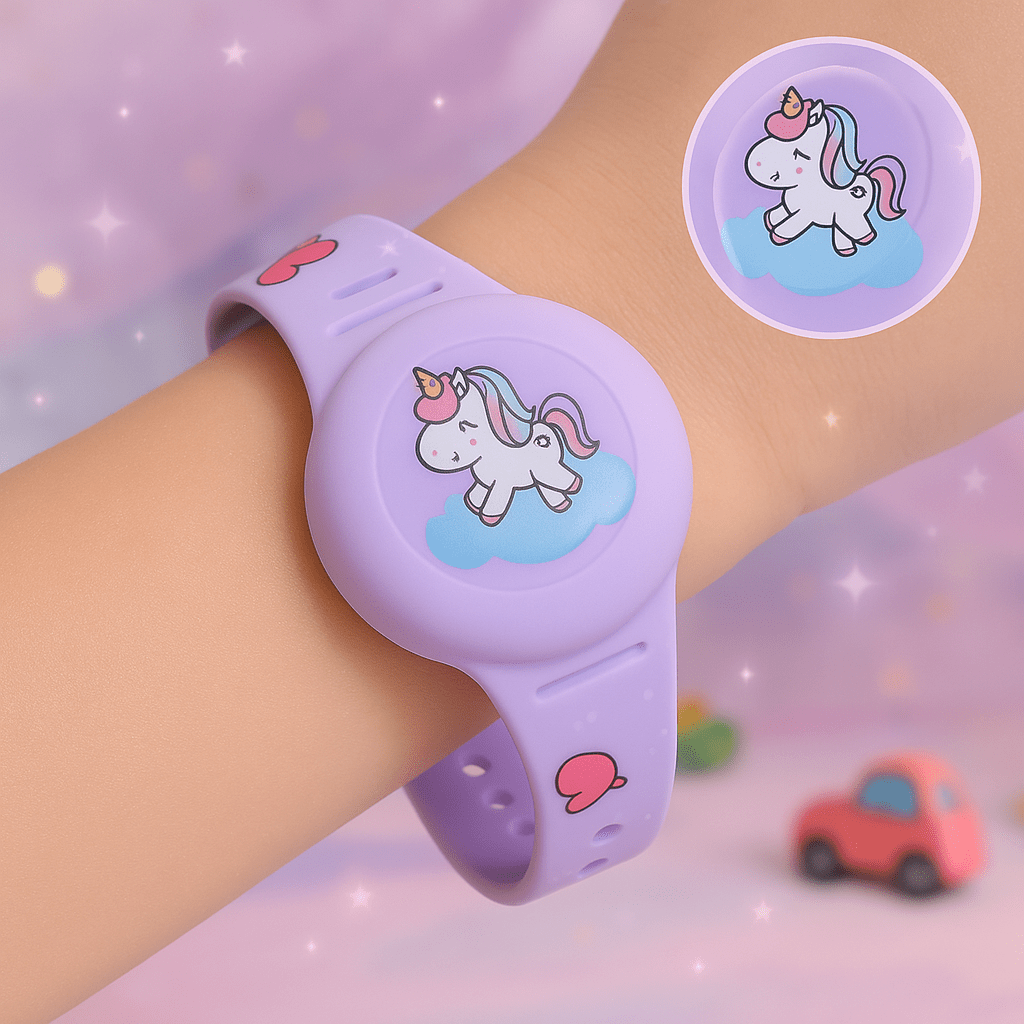 BrightWrist Farverigt GPS-armbånd til børn med justerbar rem