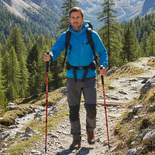 SummitMate ergonomické nastavitelné turistické hole v lehkém provedení