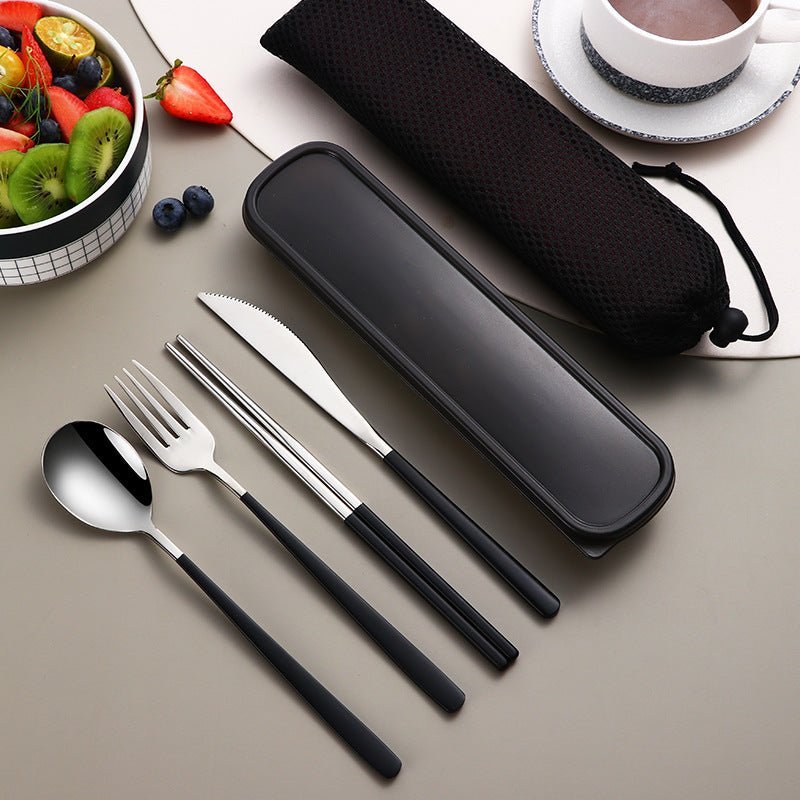 VoyageCutlery סט סכו"ם נסיעות פרימיום מפלדת אל-חלד לשימוש יומיומי