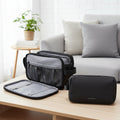 LumenTrail Large Men's Travel Toiletry Bag Water-Repellent Material and Double Zipper