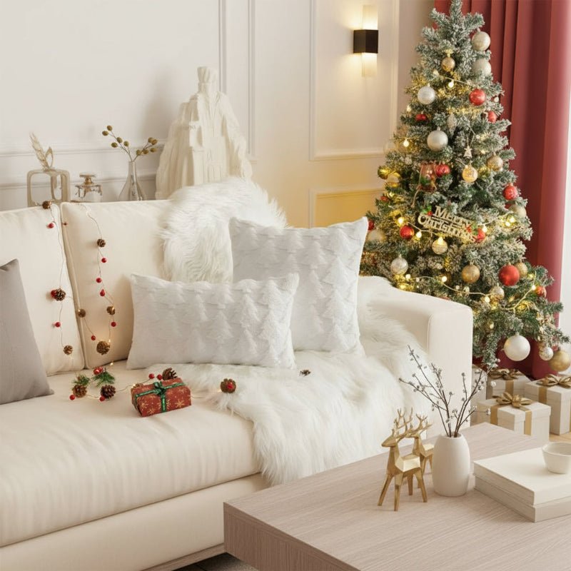 EverJoy Cozy Plush Christmas Tree Pillowcase Made of Ultra-Soft Fabric