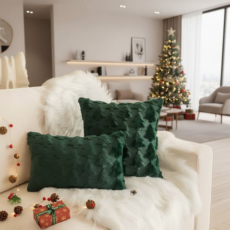 EverJoy Cozy Plush Christmas Tree Pillowcase Made of Ultra-Soft Fabric
