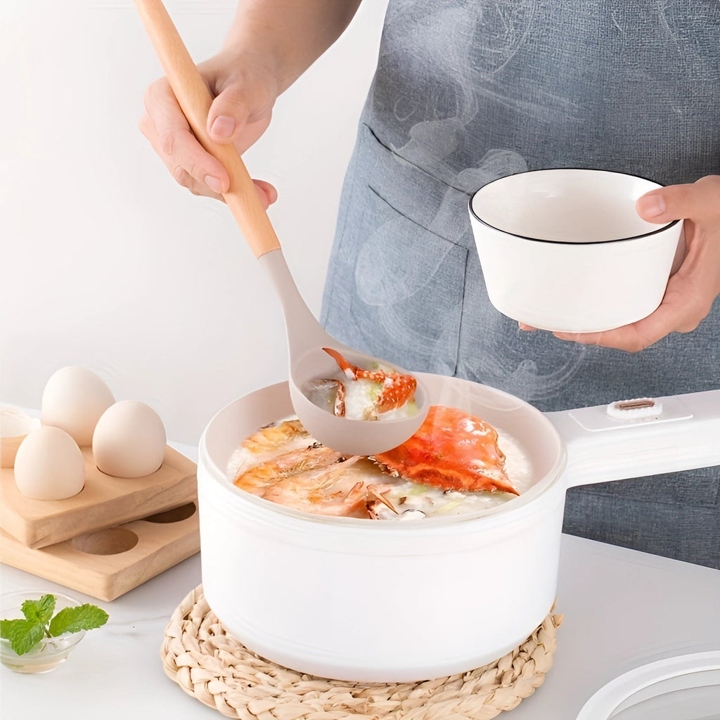 NovaChef Nonstick Silicone Kitchen Utensils Set With Bamboo Handles