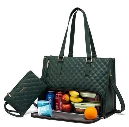 LuxeCarry Duo 2 In 1 Elegant Shopping Bag With Insulated Compartment And Large Space