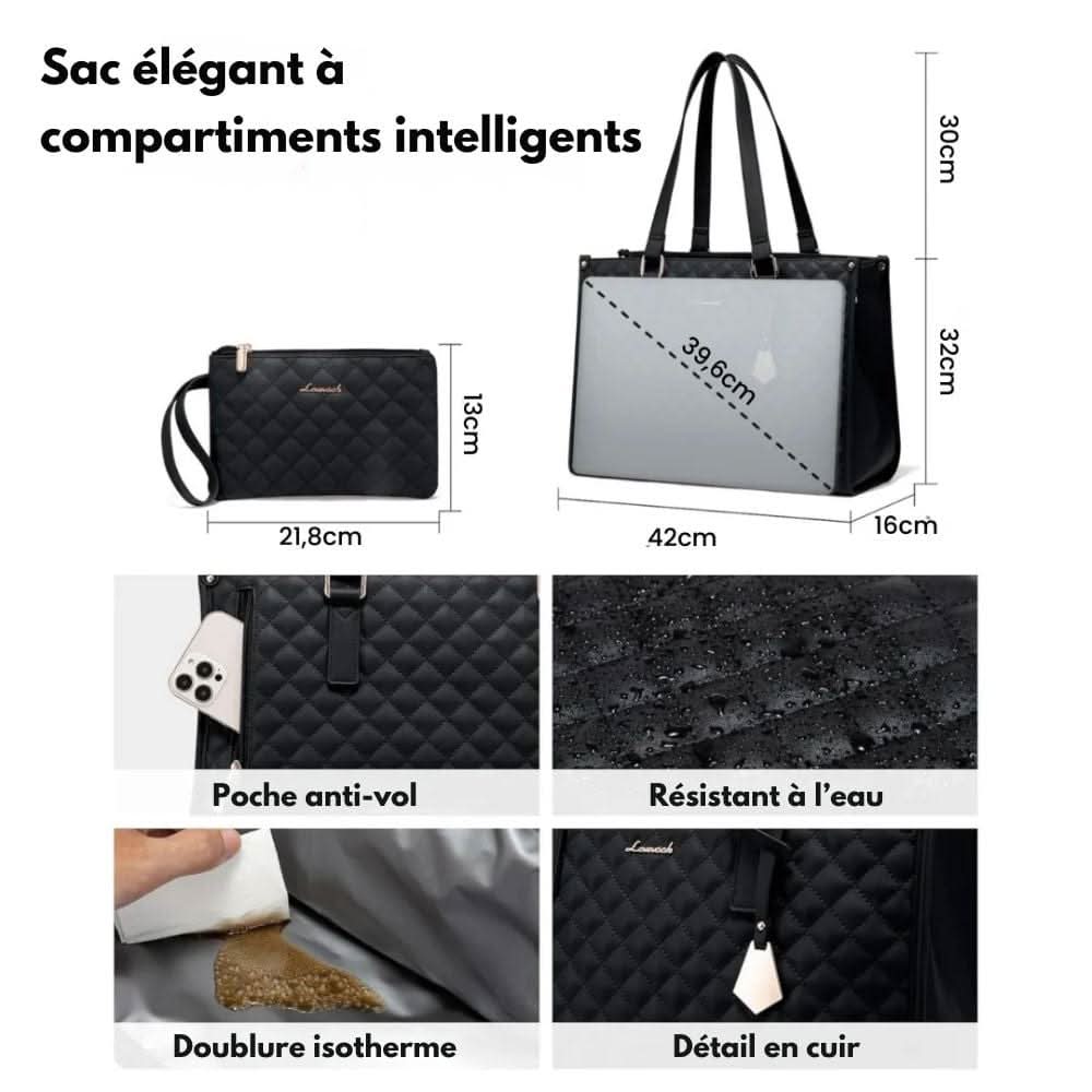 LuxeCarry Duo 2 In 1 Elegant Shopping Bag With Insulated Compartment And Large Space