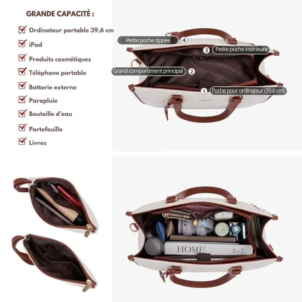 LuxeCarry Duo 2 In 1 Elegant Shopping Bag With Insulated Compartment And Large Space